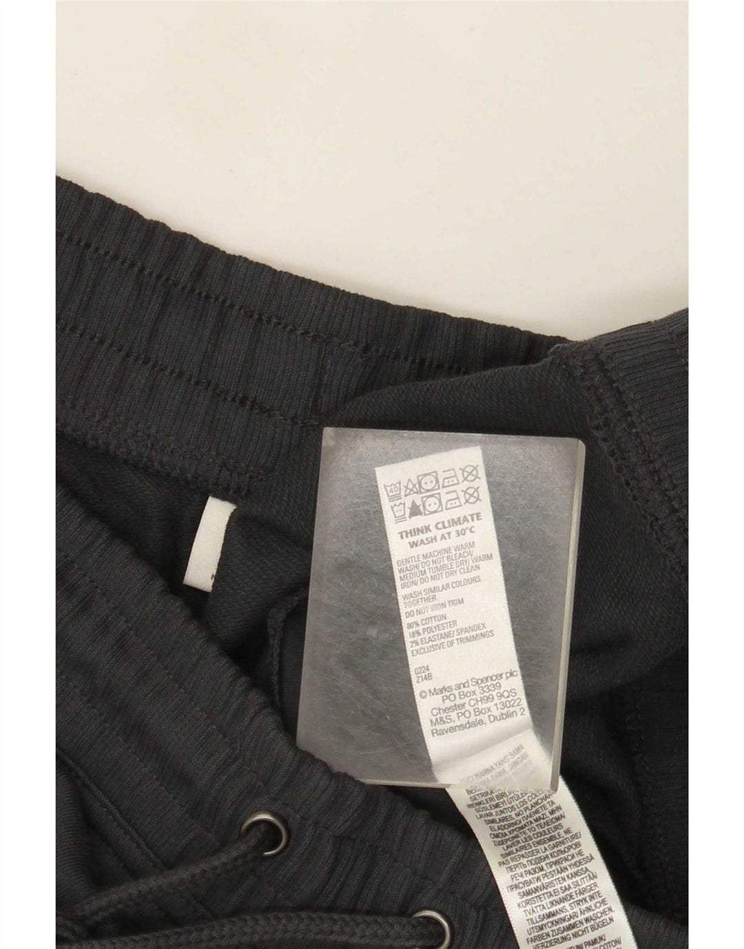 Marks & Spencer Γυναικεία φόρμα παντελόνια UK 16 Large Grey Cotton
