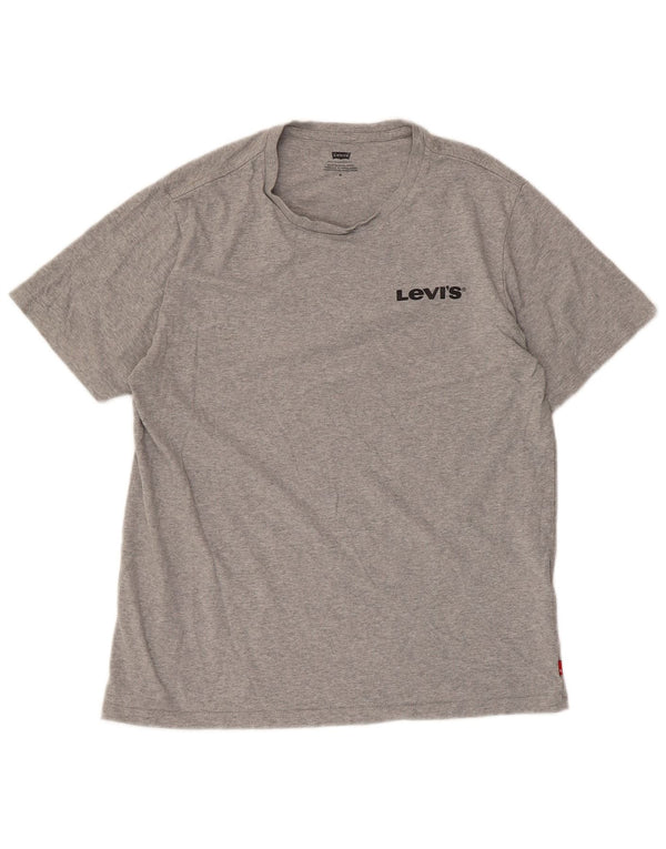 Ανδρικό γραφικό T-Shirt Levi's Top Βαμβακερό με μεσαίο γκρι χρώμα