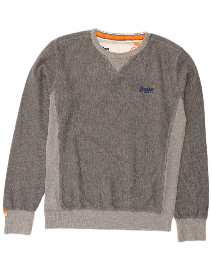 Ανδρικό φούτερ Superdry Jumper Μεσαίο γκρι χρώμα πολυεστέρας