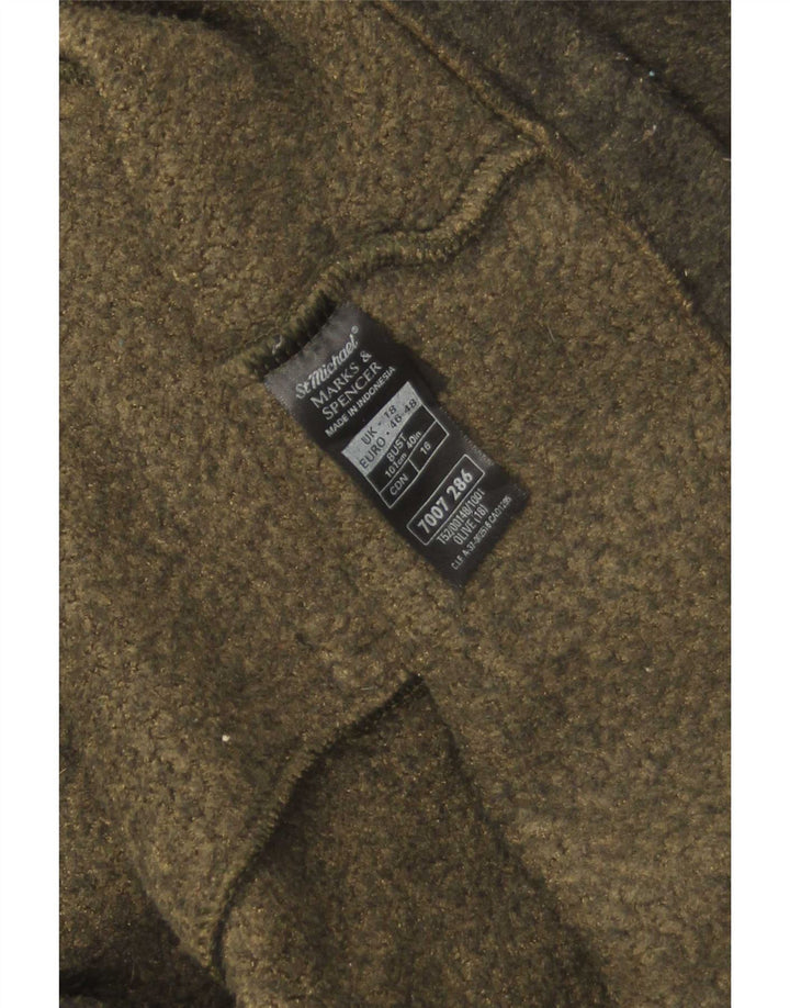 Marks & Spencer Γυναικείο Fleece Jacket UK 18 XL Khaki Polyester