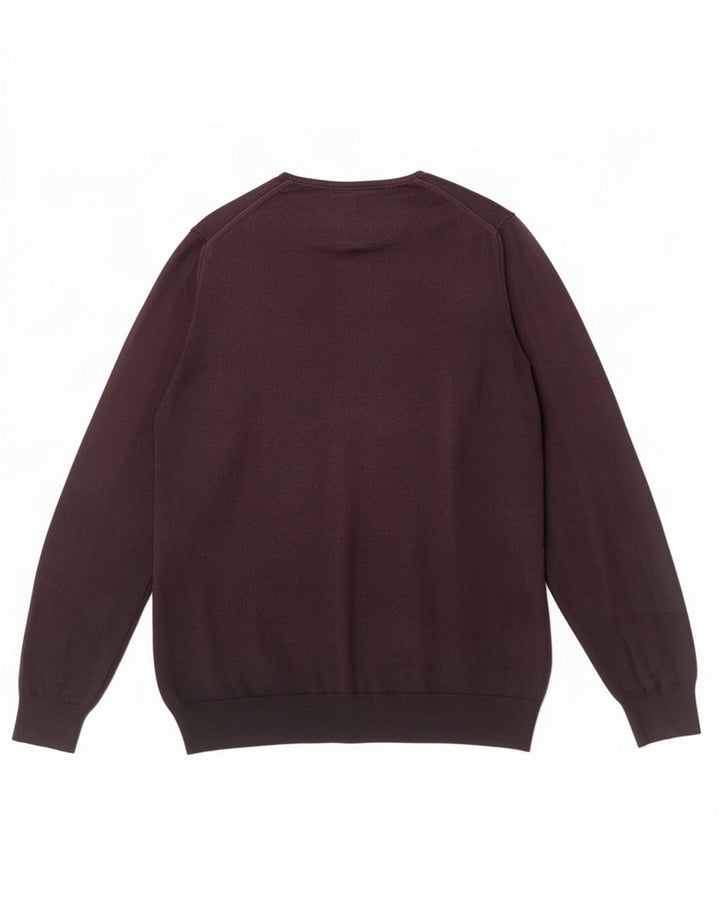 Ανδρικό πουλόβερ Zara Regular Fit Crew Neck Jumper Μεγάλο Καφέ