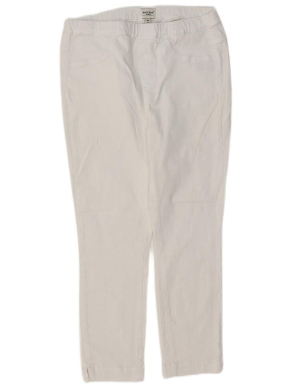WHITE STUFF Womens Capri Jegging Jeans UK 14 Large W32 L25 White Cotton