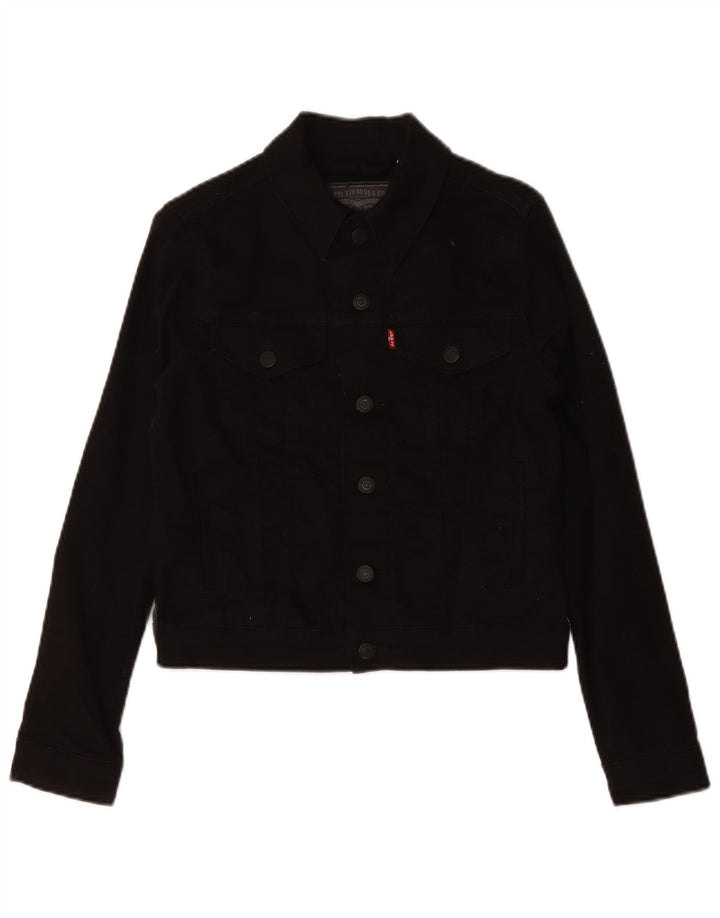 Γυναικείο τζιν μπουφάν Levi's UK 6 XS μαύρο βαμβακερό