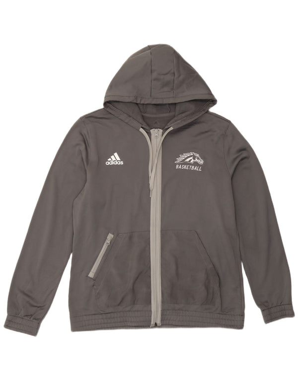 Γυναικείο πουλόβερ με κουκούλα με φερμουάρ Adidas UK 20/22 XL Γκρι πολυεστέρας