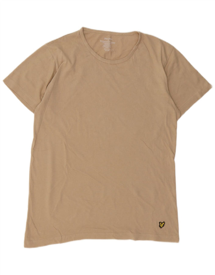 Ανδρικό T-Shirt Lyle & Scott Τοπ μεσαίο μπεζ βαμβακερό