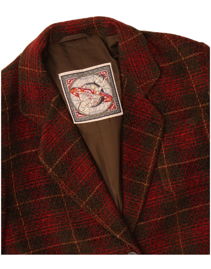 VINTAGE Γυναικείο Μπλέιζερ Μπουφάν US 10 Μεγάλο Κόκκινο Ακρυλικό