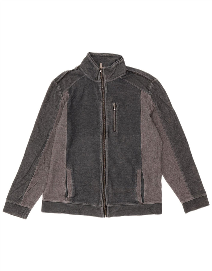 Ανδρική φόρμα Calvin Klein Μπουφάν με μεγάλο γκρι χρώμα, βαμβακερό