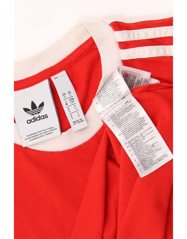 Ανδρικό T-Shirt Adidas Top Μικρό κόκκινο βαμβακερό