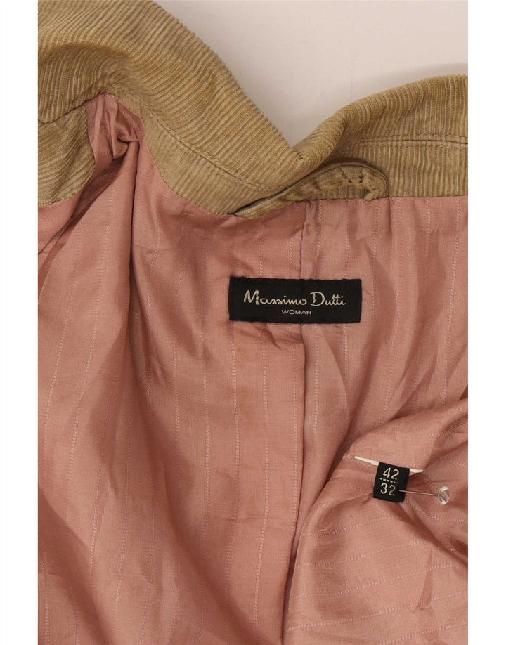 Massimo Dutti Γυναικείο σακάκι με 3 κουμπιά κοτλέ μπλέιζερ EU 42 μεγάλο καφέ