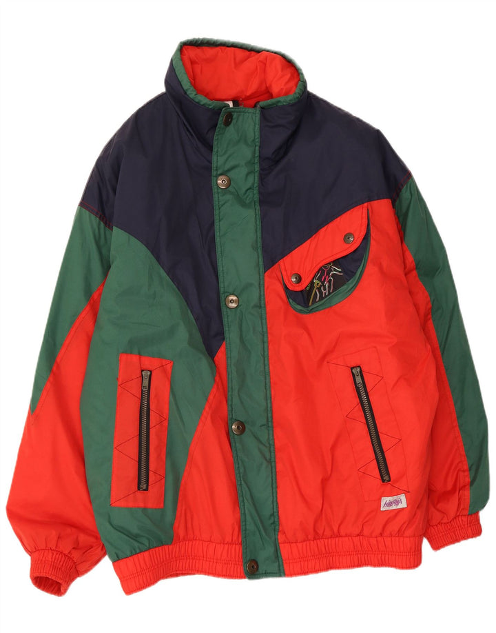 Ανδρικό μπουφάν Hibernia Ski UK 42 Large Red Colourblock Polyamide