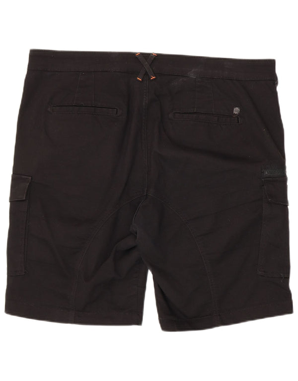 Jack & Jones Ανδρικό σορτς Cargo XL W38 μαύρο βαμβακερό