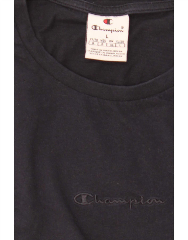 Champion Women T-Shirt Top UK 16 Large Navy Blue