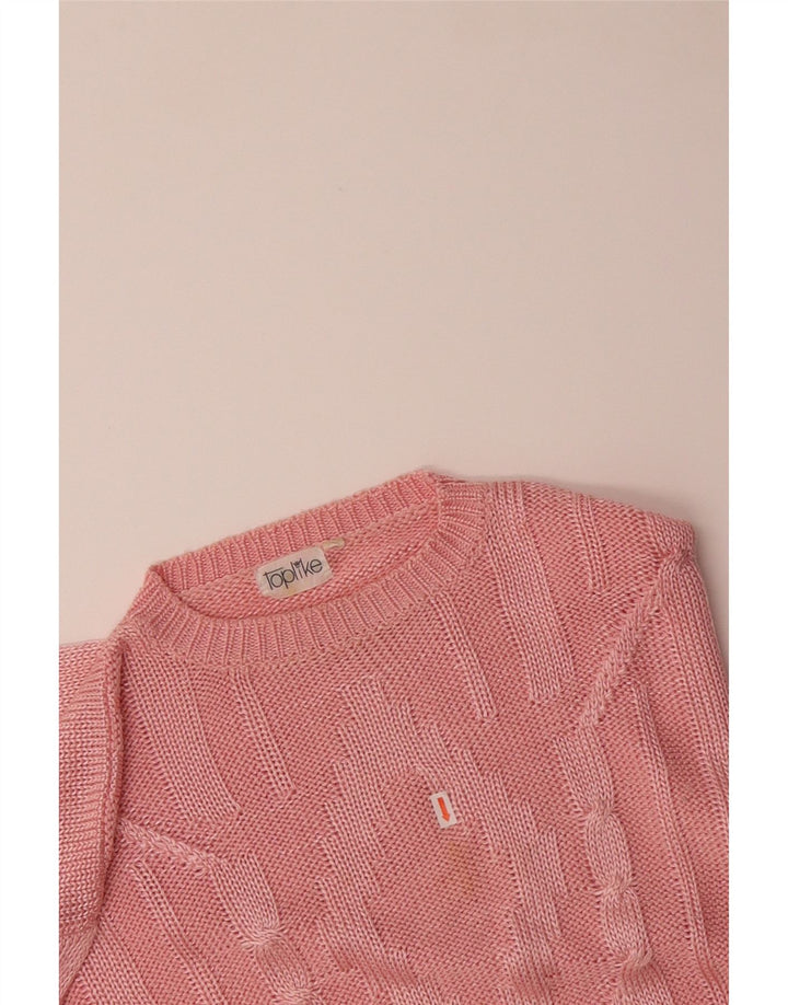 TOPLIKE Womens Crew Neck Jumper Sweater EU 44 XL Pink Vintage Toplike and Second-Hand Toplike from Messina Hembry 