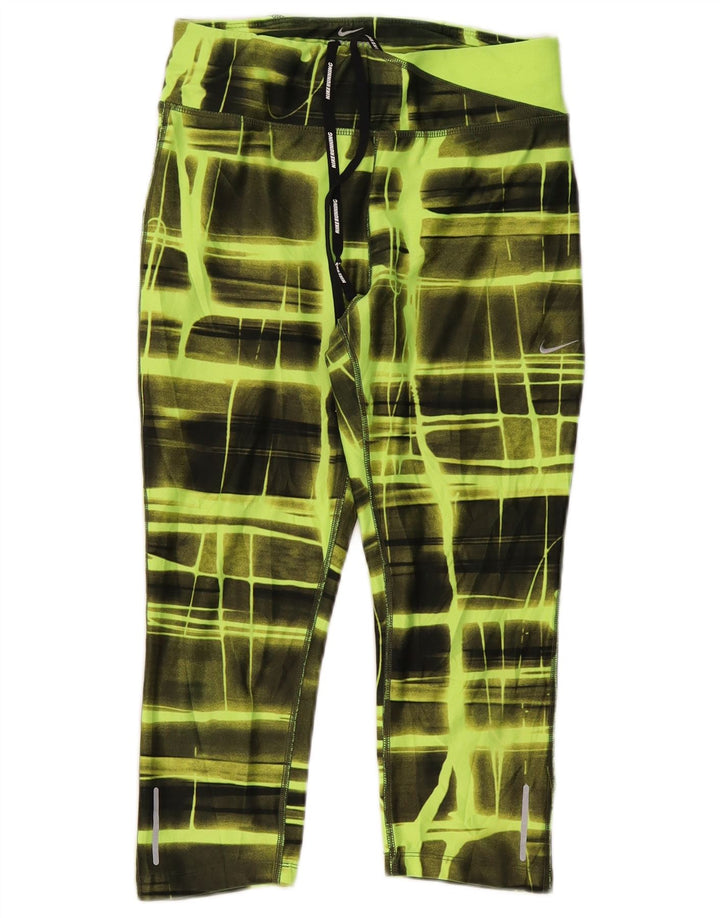 Γυναικεία αθλητική φόρμα Nike Dri Fit UK 8 Small Green Check Polyester