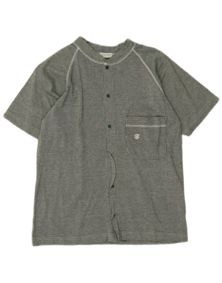 Benetton Ανδρικό Τζέρσεϊ Τοπ Μικρό Πράσινο Pinstripe
