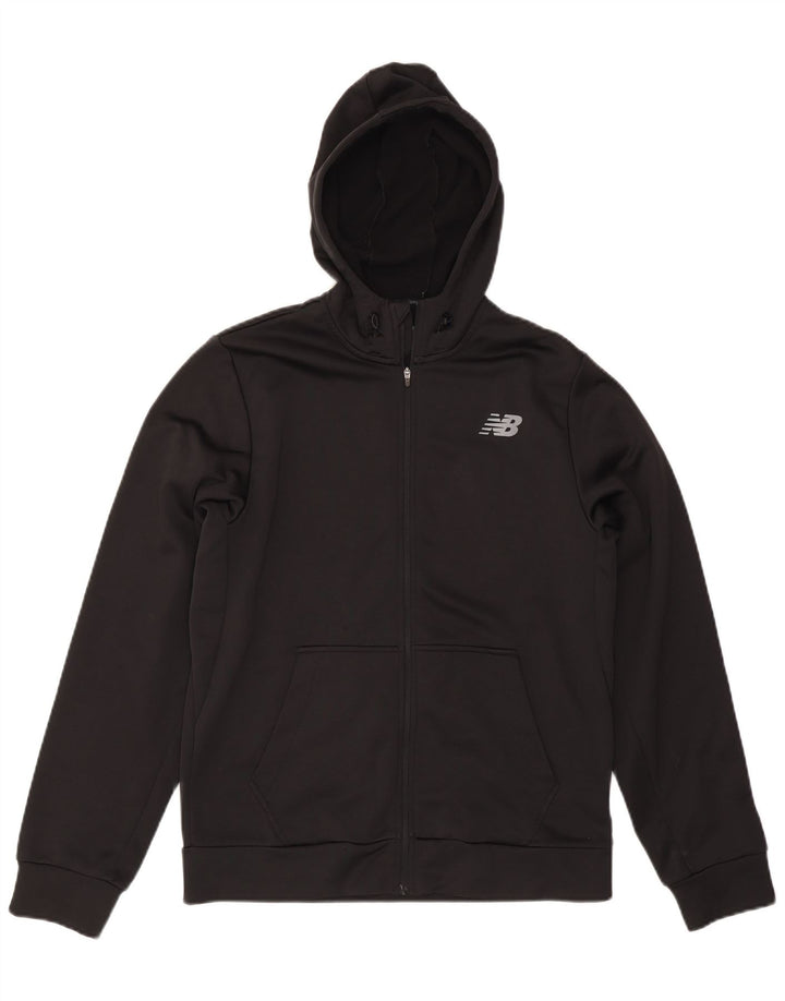 NEW BALANCE Ανδρικό πουλόβερ με κουκούλα με φερμουάρ Μεσαίο μαύρο πολυεστέρα