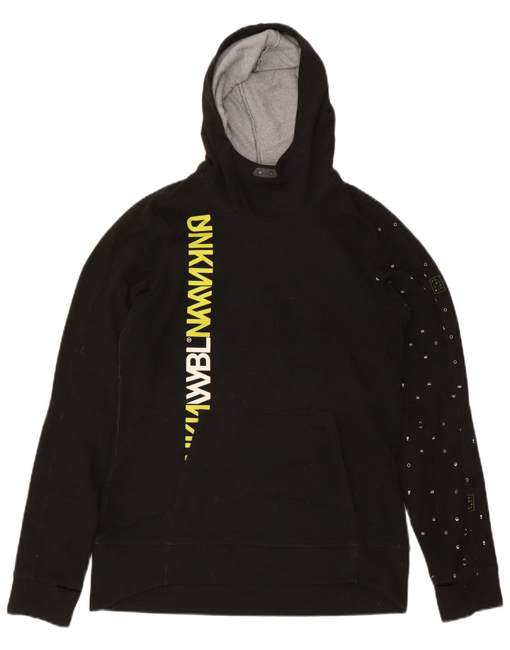 Ανδρικά Reebok Graphic Hoodie Jumper Μεσαίο μαύρο πολυεστέρα