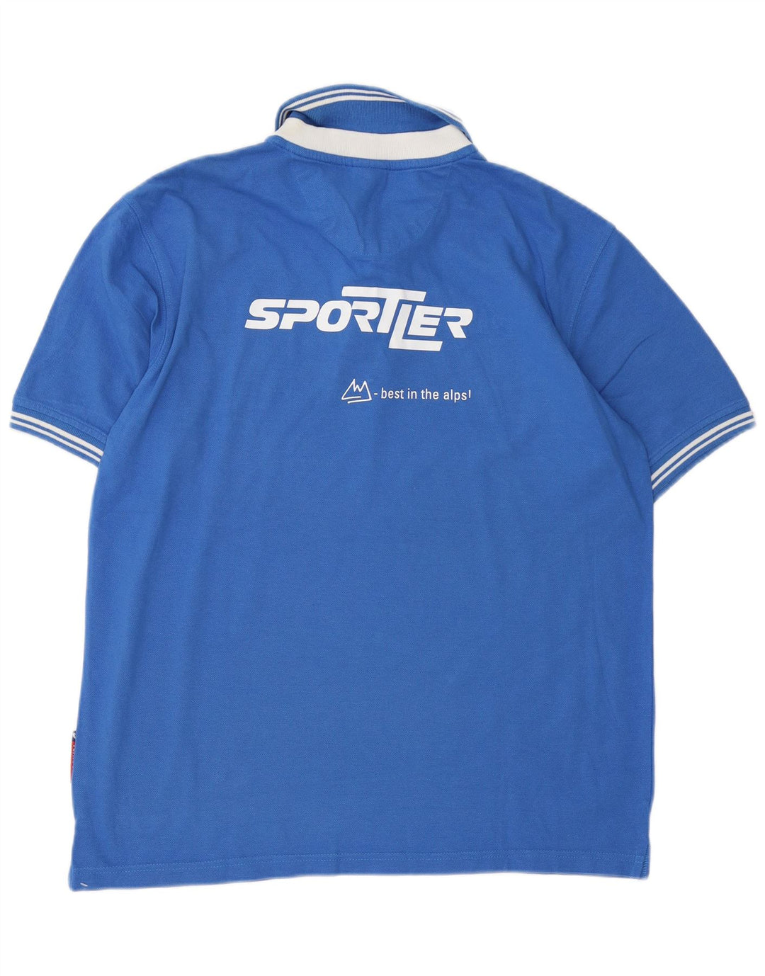 Ανδρικό γραφικό πόλο μπλουζάκι ASICS XL Μπλε βαμβακερό