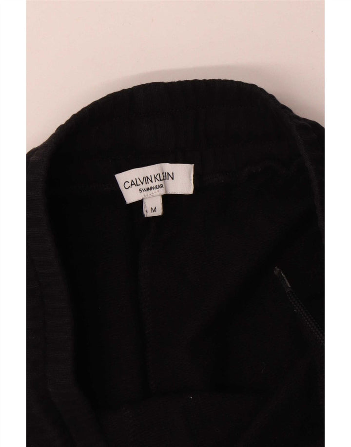 Ανδρικό σορτς κολύμβησης Calvin Klein, μεσαίο μαύρο βαμβακερό