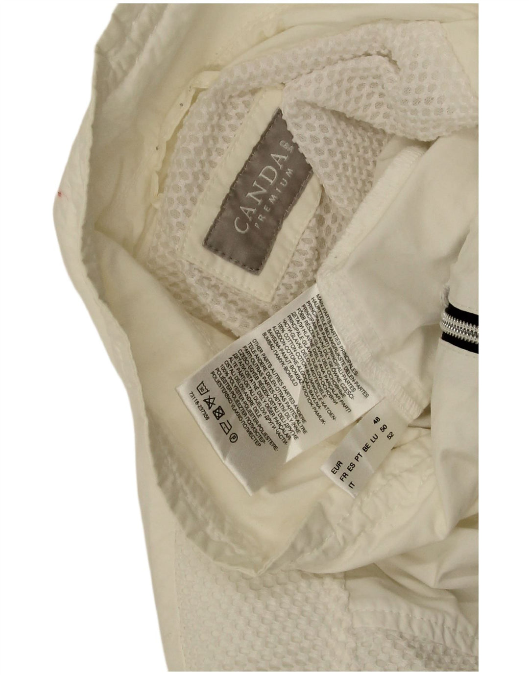 Canda Γυναικείο Αδιάβροχο Μπουφάν EU 48 2XL Λευκός Πολυεστέρας