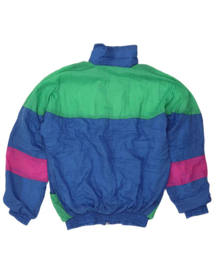 Ανδρική φόρμα Vintage Top Jacket Small Blue Colorblock Πολυουρεθάνη Ρετρό