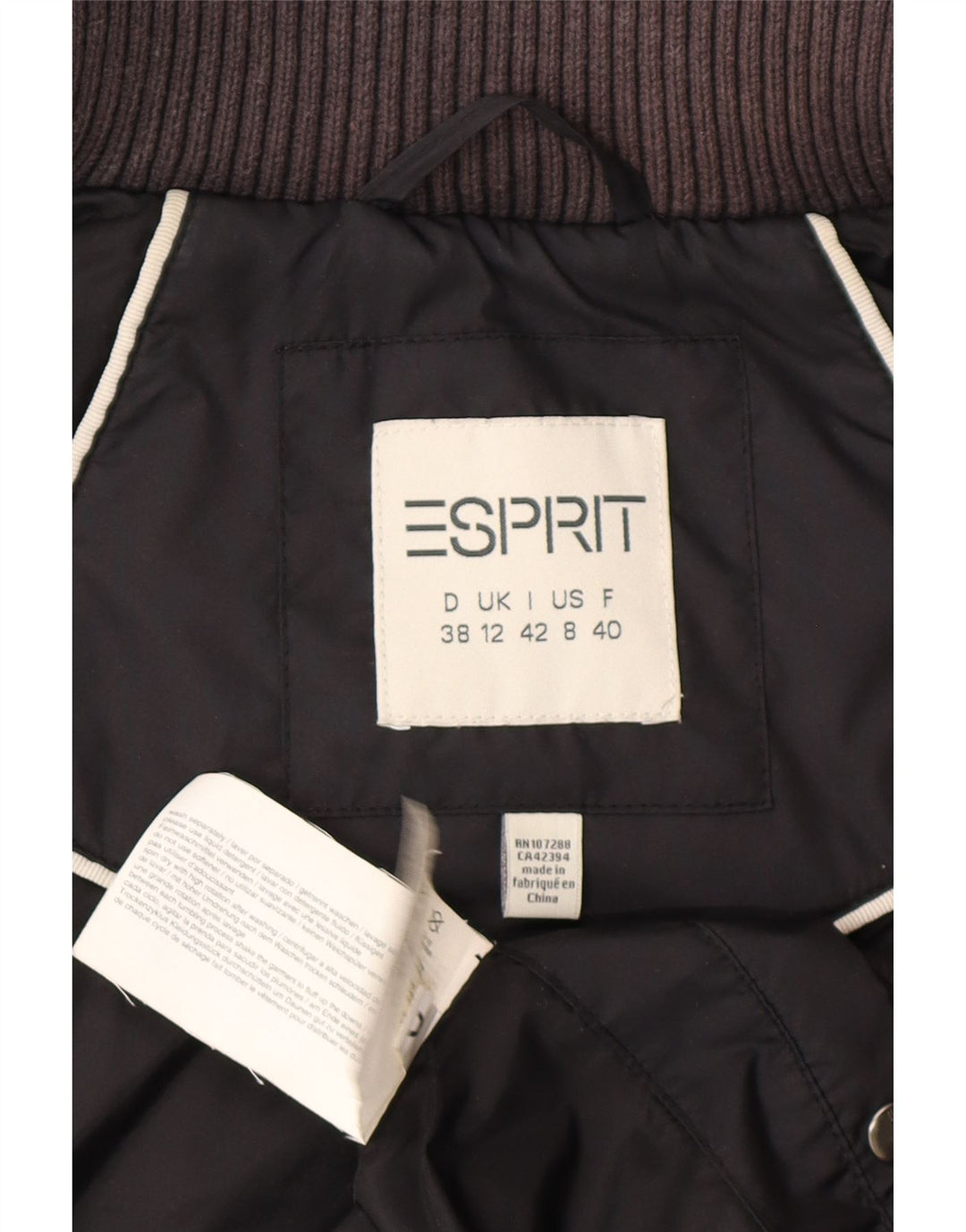 Esprit Γυναικεία επένδυση Gilet UK 12 Μεσαίου Μαύρου Πολυεστέρα
