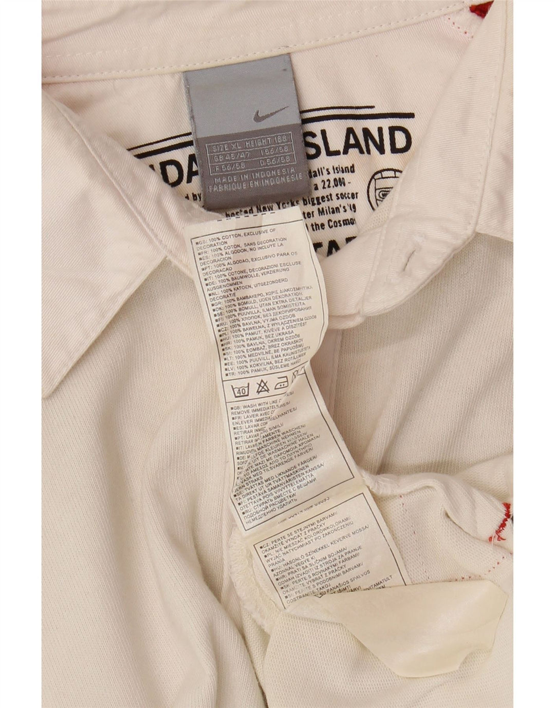 Ανδρικό μακρυμάνικο μπλουζάκι ράγκμπι πόλο NIKE UK 45/47 XL Λευκό Colourblock