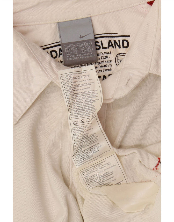 Ανδρικό μακρυμάνικο μπλουζάκι ράγκμπι πόλο NIKE UK 45/47 XL Λευκό Colourblock