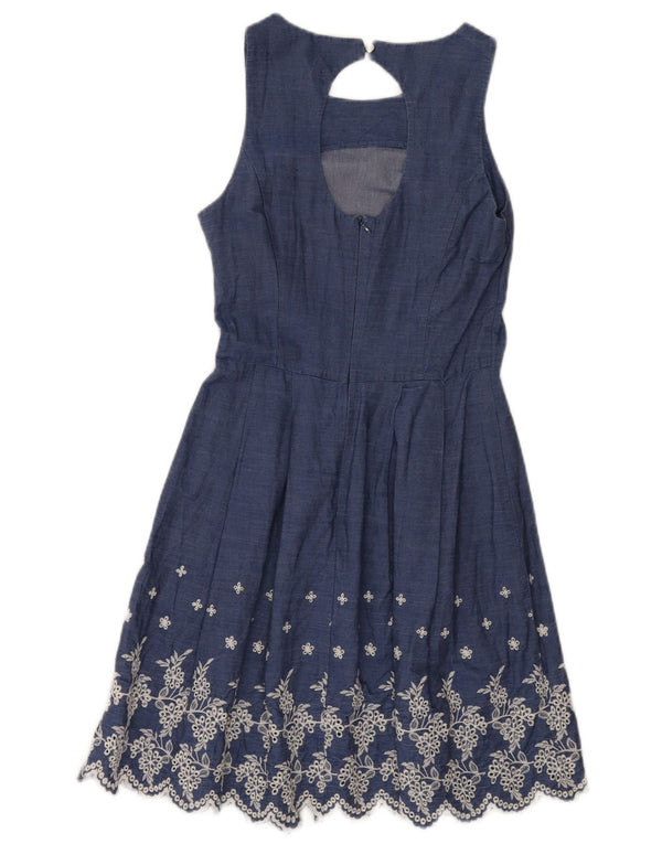 Γυναικείο αμάνικο φόρεμα Oasis A-Line UK 8 Small Blue Floral Βαμβακερό