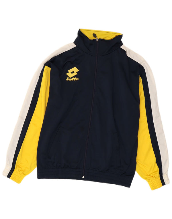 Ανδρική φόρμα γραφικών Lotto Top Jacket Medium Navy Blue Colourblock