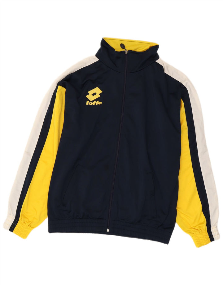 Ανδρική φόρμα γραφικών Lotto Top Jacket Medium Navy Blue Colourblock