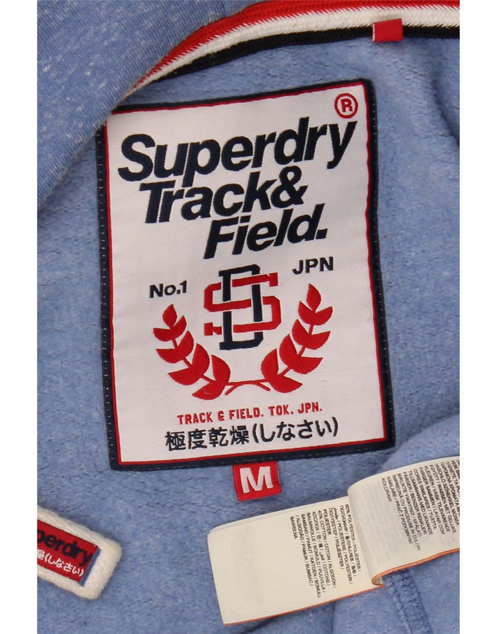 Γυναικείο πουλόβερ με κουκούλα στίβου SUPERDRY UK 14 με κουκούλα σε μεσαίο μπλε