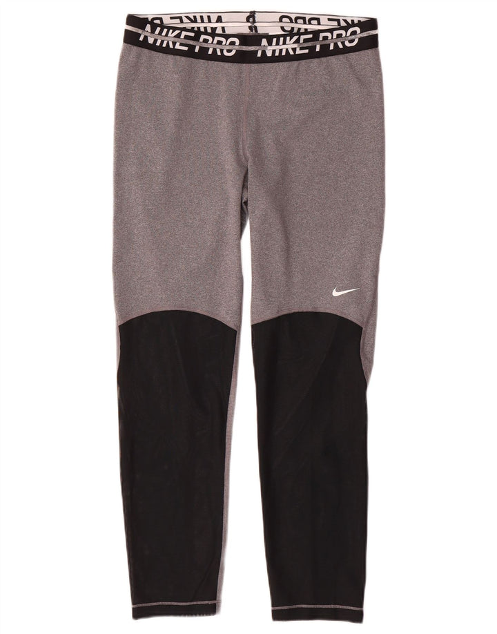 Γυναικεία κολάν Nike Dri Fit Graphic UK 14 Medium Grey Colourblock