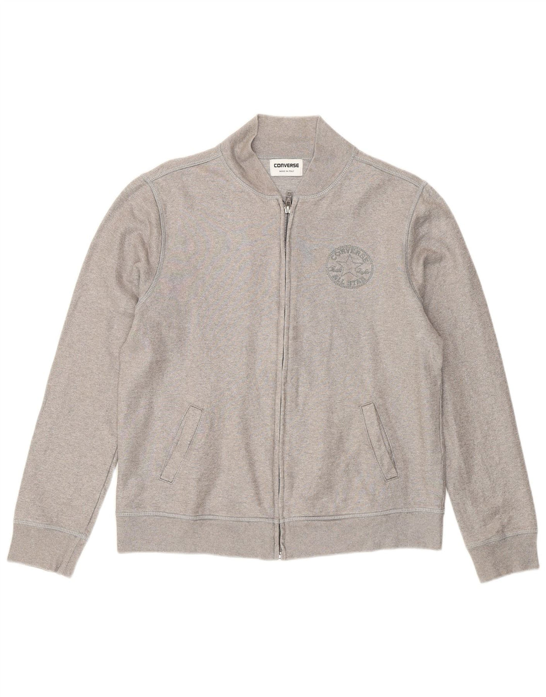 Γυναικεία αθλητική φόρμα CONVERSE Top Jacket UK 14 Large Silver Cotton