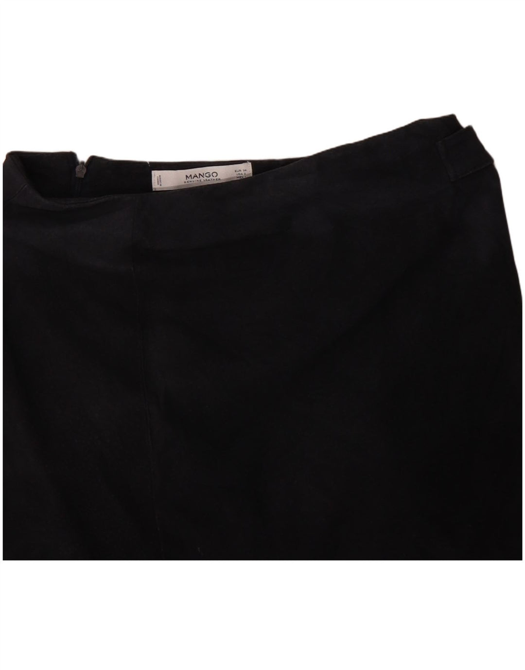Mango Γυναικεία Suede Mini Φούστα EU 34 XS W28 Navy Blue Δέρμα