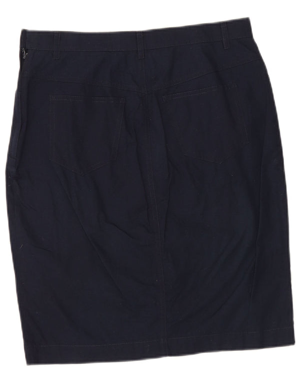 REBECCA Womens Straight Skirt IT 46 Large W29 L22 Navy Blue