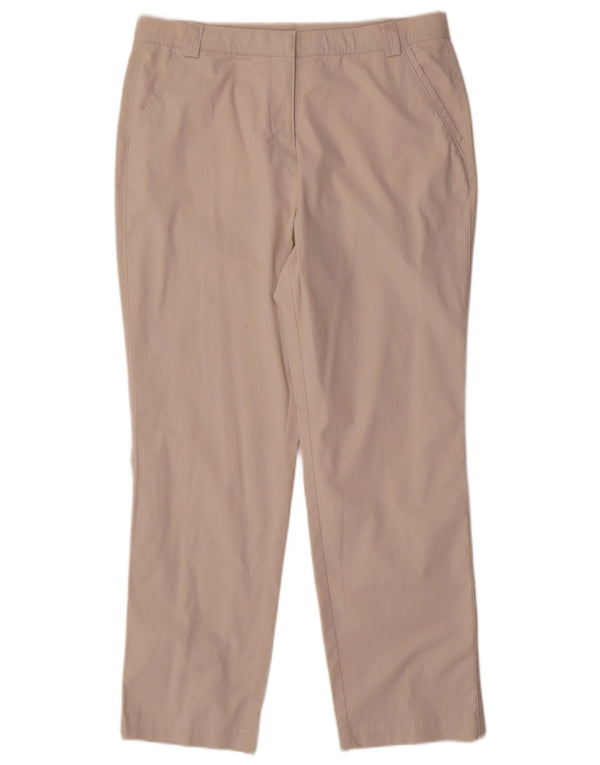 Marks & Spencer Γυναικεία Κλασική Εφαρμογή παντελόνι Chino UK 14 Large W32 L28 Beige