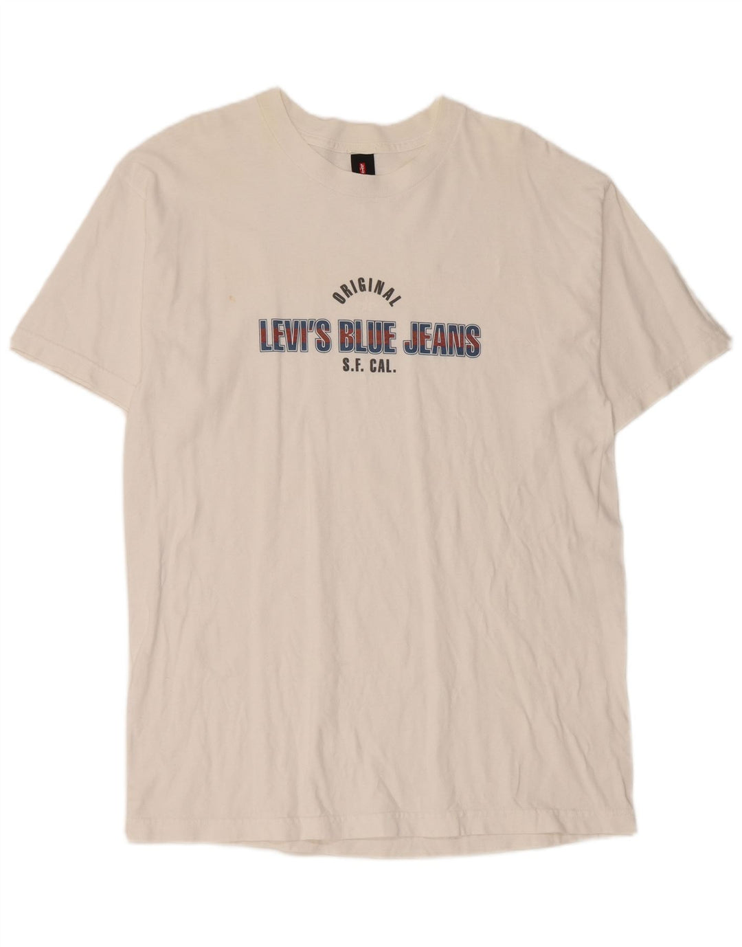 Ανδρικό γραφικό T-Shirt Levi's Top μεγάλο λευκό βαμβακερό