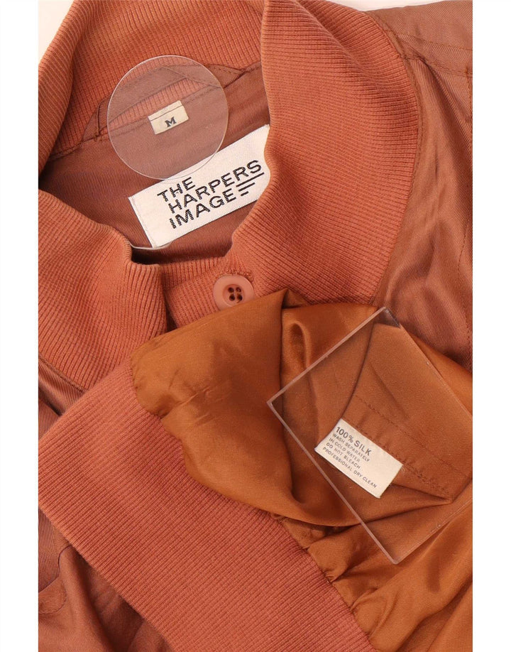 Vintage Ανδρικό Bomber Jacket UK 38 Medium Pink Silk