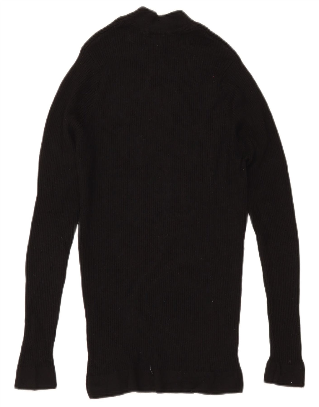 ZARA Γυναικείο πουλόβερ με λαιμό χελώνα UK 8 Small Black Viscose