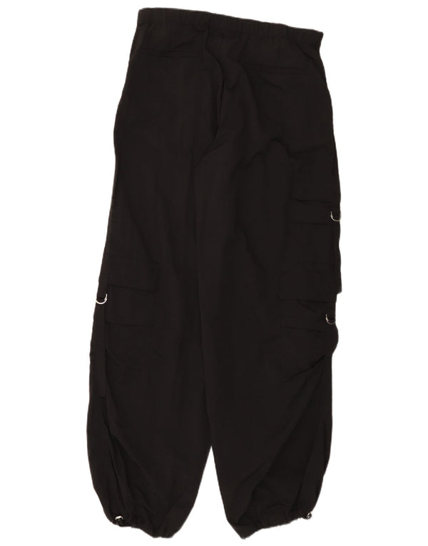 Zara Γυναικείο Παντελόνι Cargo Loose Fit Medium W30 L31 Μαύρο Πολυαμίδιο