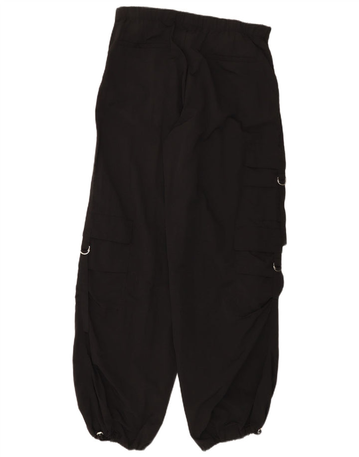 Zara Γυναικείο Παντελόνι Cargo Loose Fit Medium W30 L31 Μαύρο Πολυαμίδιο