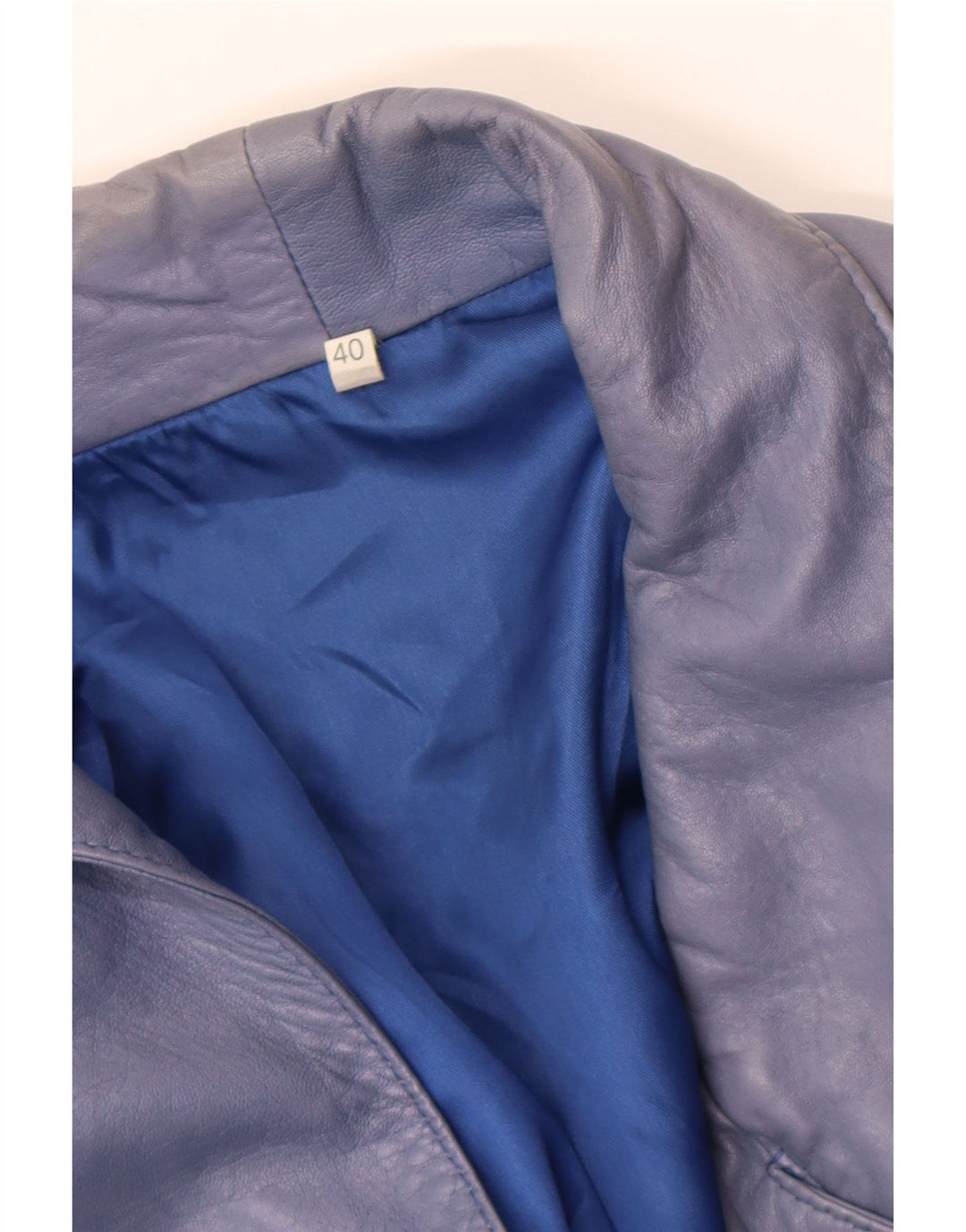 Vintage Γυναικείο Oversized Δερμάτινο Μπουφάν EU 40 Medium Blue