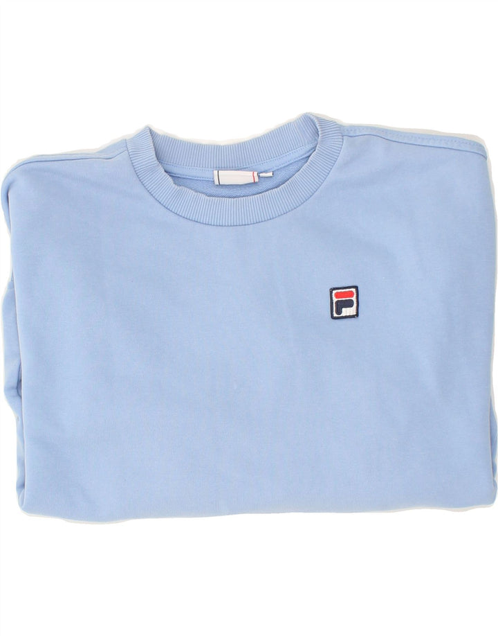 FILA Womens Sweatshirt Jumper UK 8 Small Blue Cotton Vintage Fila and Second-Hand Fila from Messina Hembry 