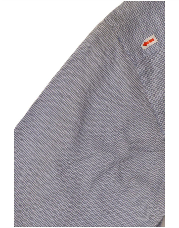 Vintage γυναικείο πουκάμισο μπλούζα US 3 Small Blue Houndstooth