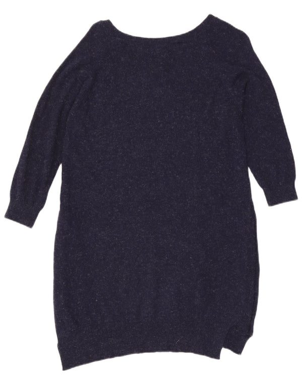Χοντρό γυναικείο φόρεμα 3/4 με μανίκια UK 10 Small Navy Blue Flecked
