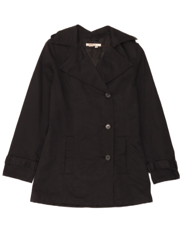Zara Γυναικεία καμπαρντίνα UK 12 Medium Black Cotton