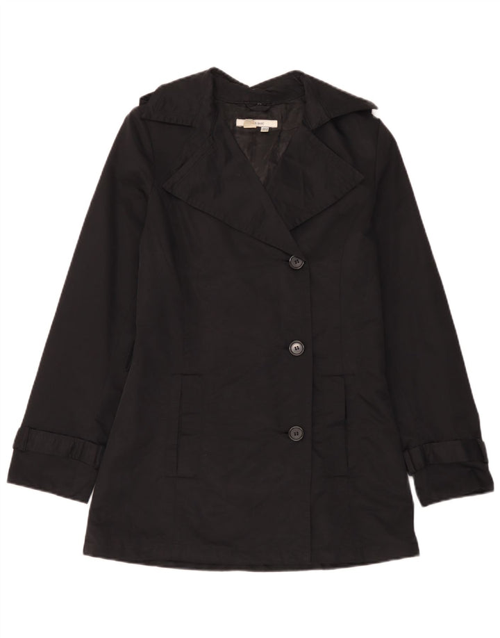 Zara Γυναικεία καμπαρντίνα UK 12 Medium Black Cotton
