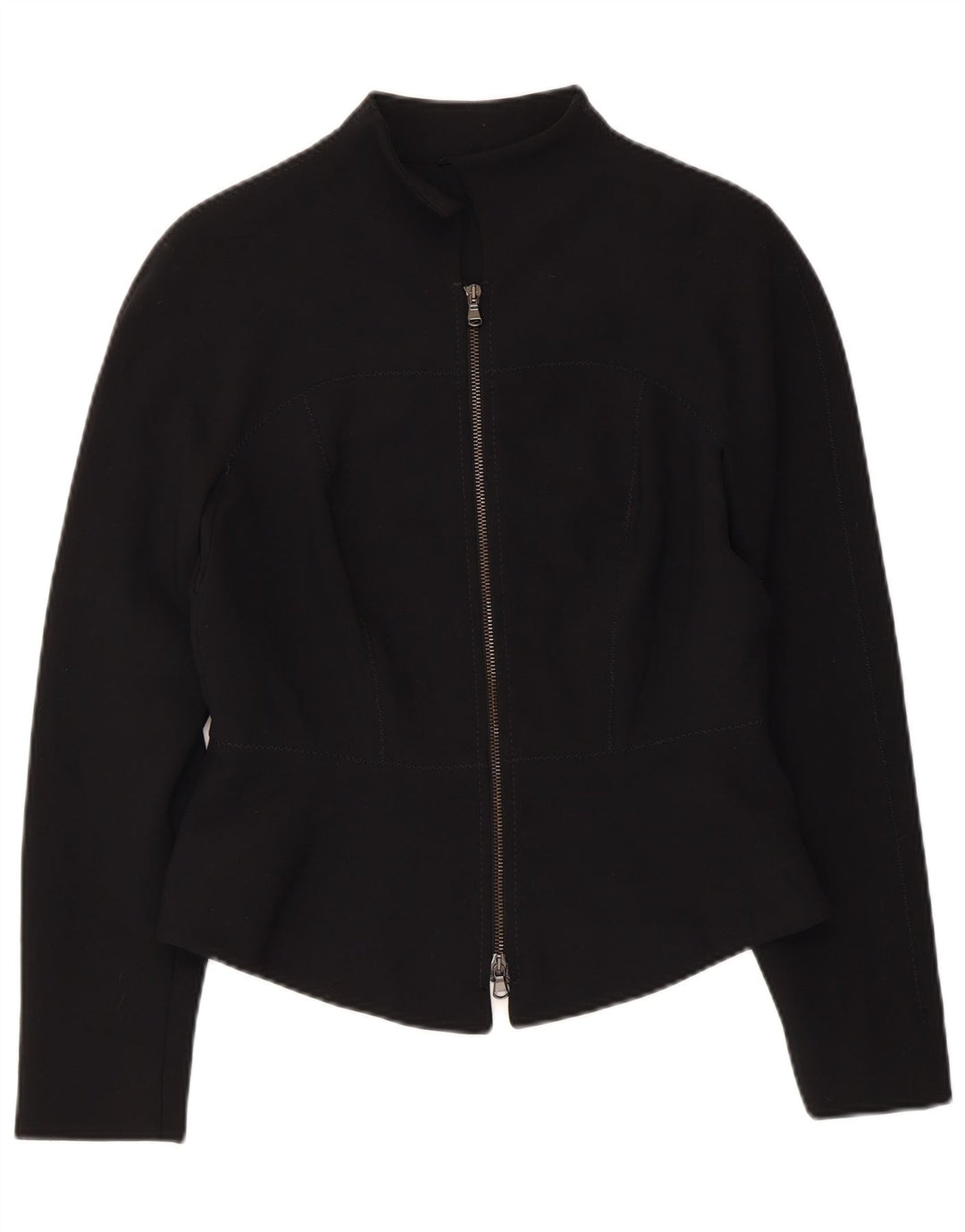 VINTAGE Γυναικείο σακάκι UK 10 Small Black Polyester