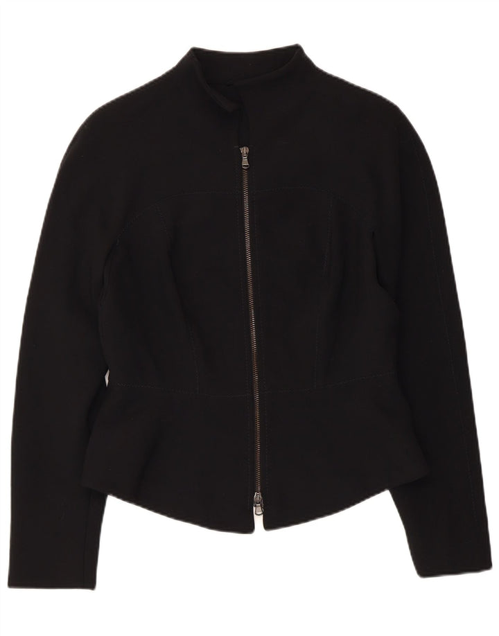 VINTAGE Γυναικείο σακάκι UK 10 Small Black Polyester